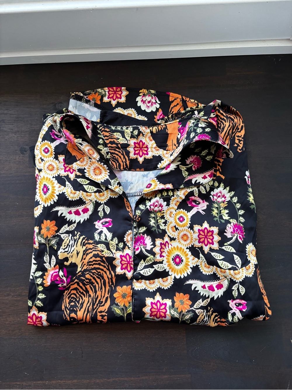 Black, Floral & Tiger Print Pajamas
